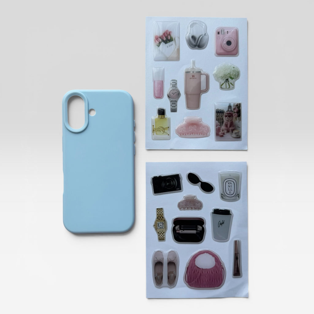 Aesthetic Sky Blue Journaling & iPhone Case Gift Set