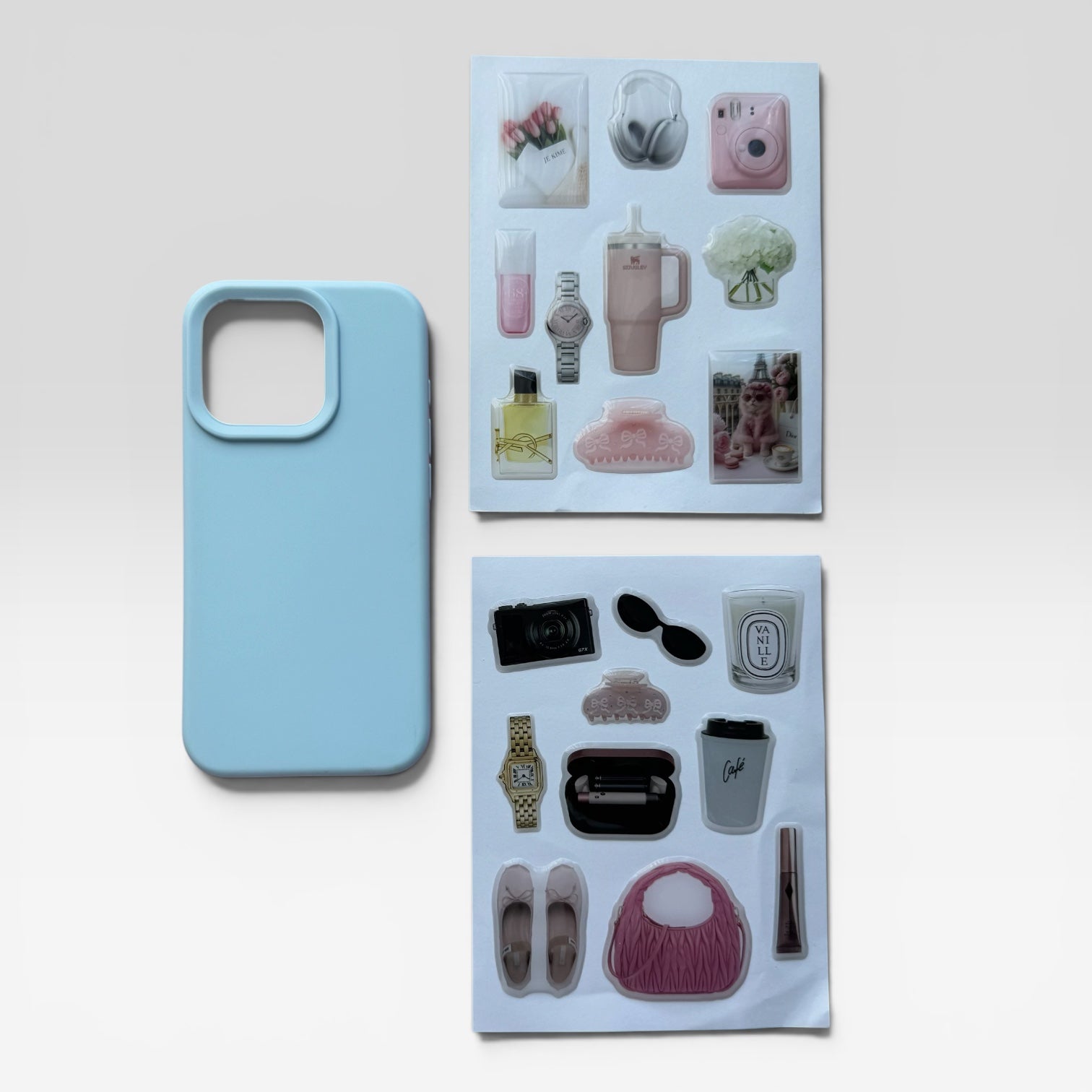 Aesthetic Sky Blue Journaling & iPhone Case Gift Set