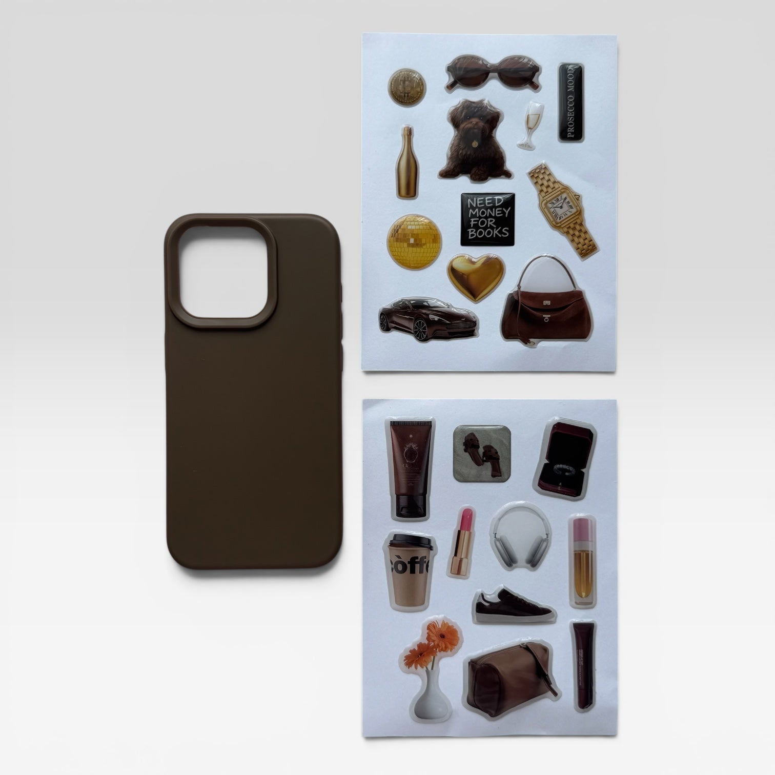 Aesthetic Café Latte Journaling & iPhone Case Gift Set