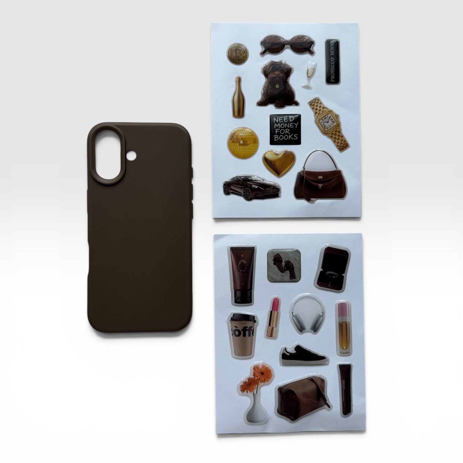 Aesthetic Café Latte Journaling & iPhone Case Gift Set