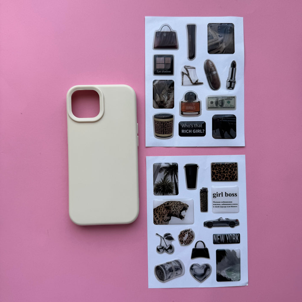Aesthetic Creamy Beige Journaling & iPhone Case Gift Set