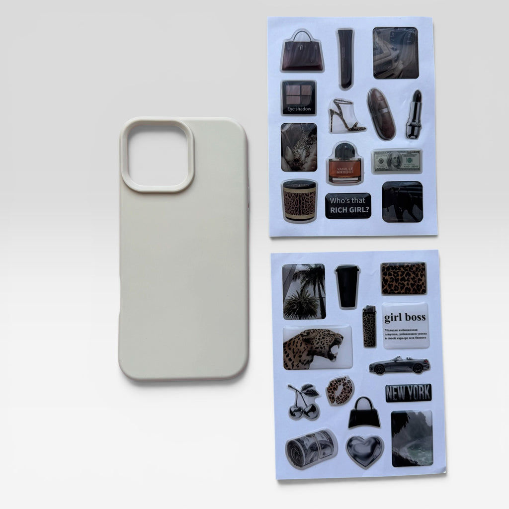 Aesthetic Creamy Beige Journaling & iPhone Case Gift Set