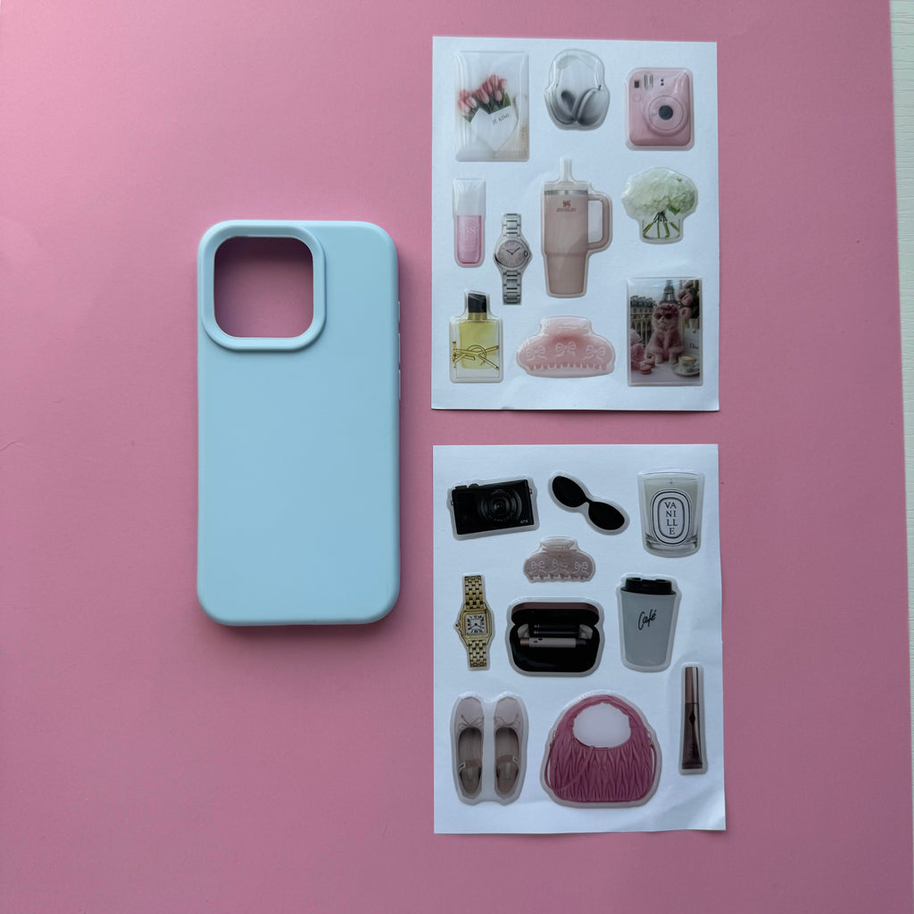 Aesthetic Sky Blue Journaling & iPhone Case Gift Set