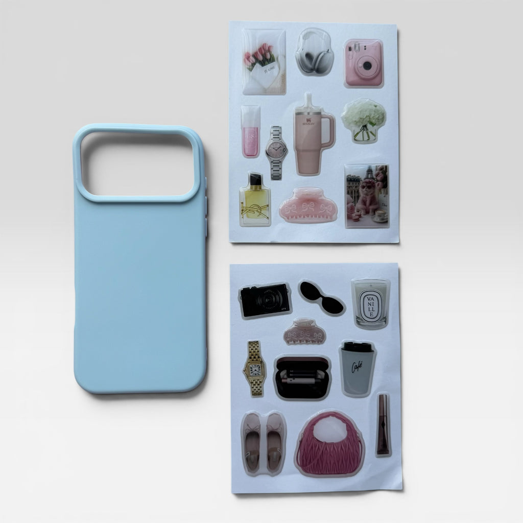 Aesthetic Sky Blue Journaling & iPhone Case Gift Set