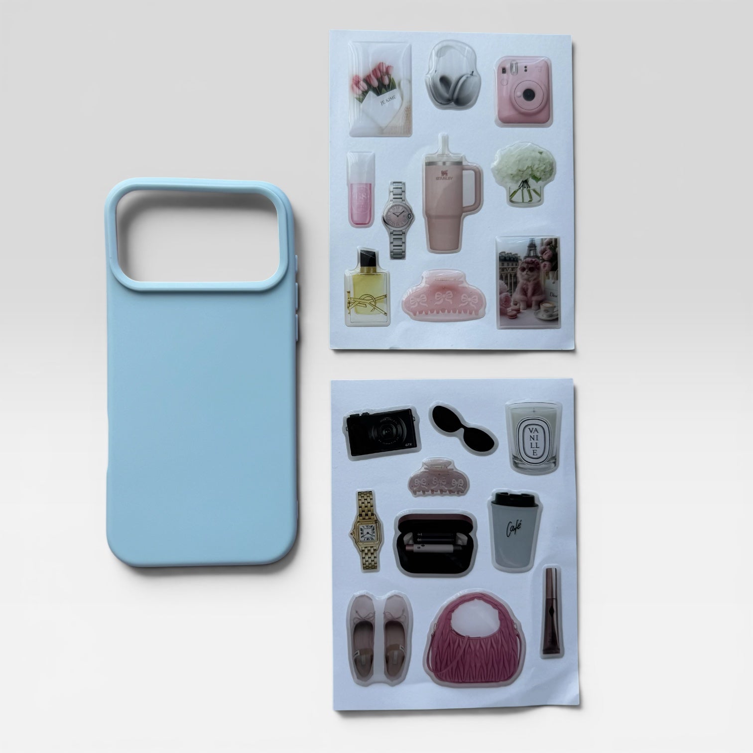 Aesthetic Sky Blue Journaling & iPhone Case Gift Set