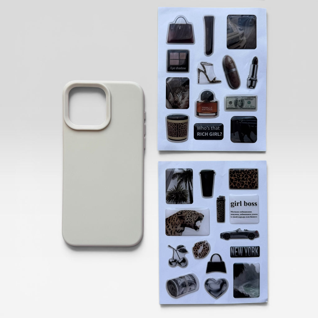 Aesthetic Creamy Beige Journaling & iPhone Case Gift Set