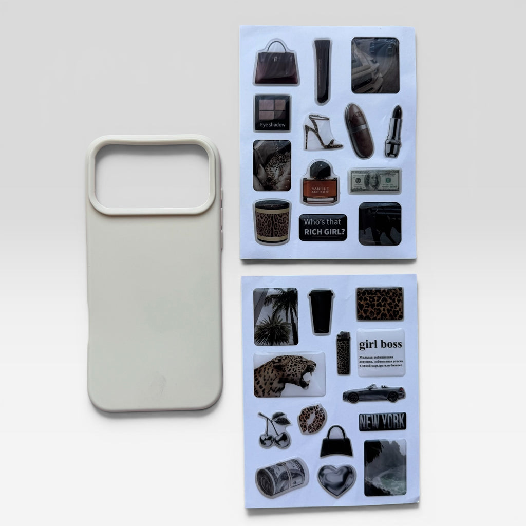 Aesthetic Creamy Beige Journaling & iPhone Case Gift Set