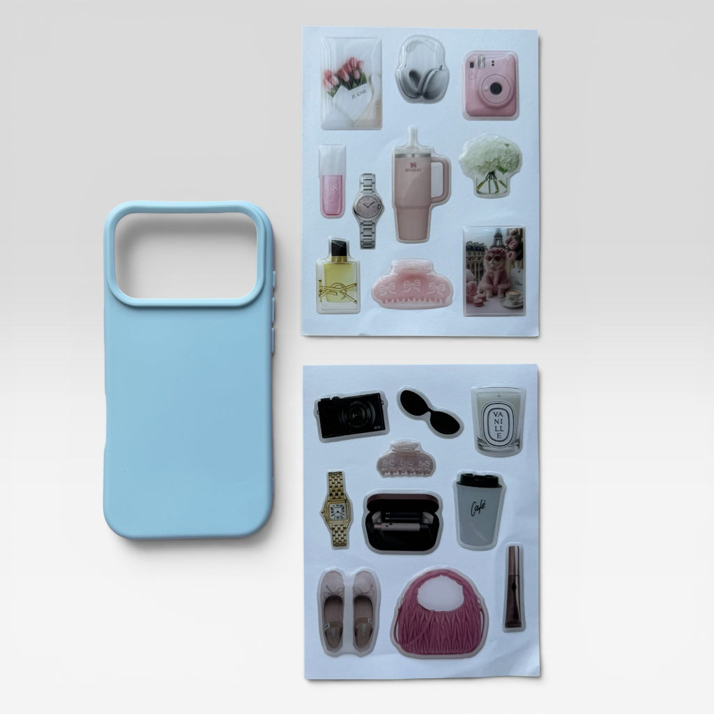 Aesthetic Sky Blue Journaling & iPhone Case Gift Set