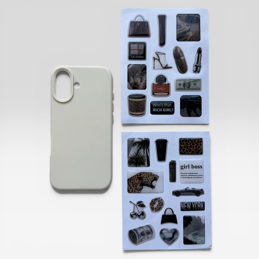 Aesthetic Creamy Beige Journaling & iPhone Case Gift Set