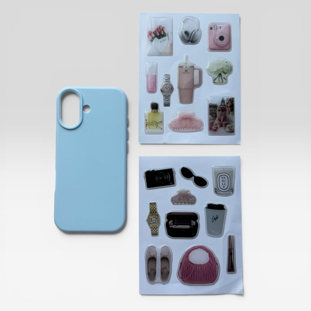 Aesthetic Sky Blue Journaling & iPhone Case Gift Set