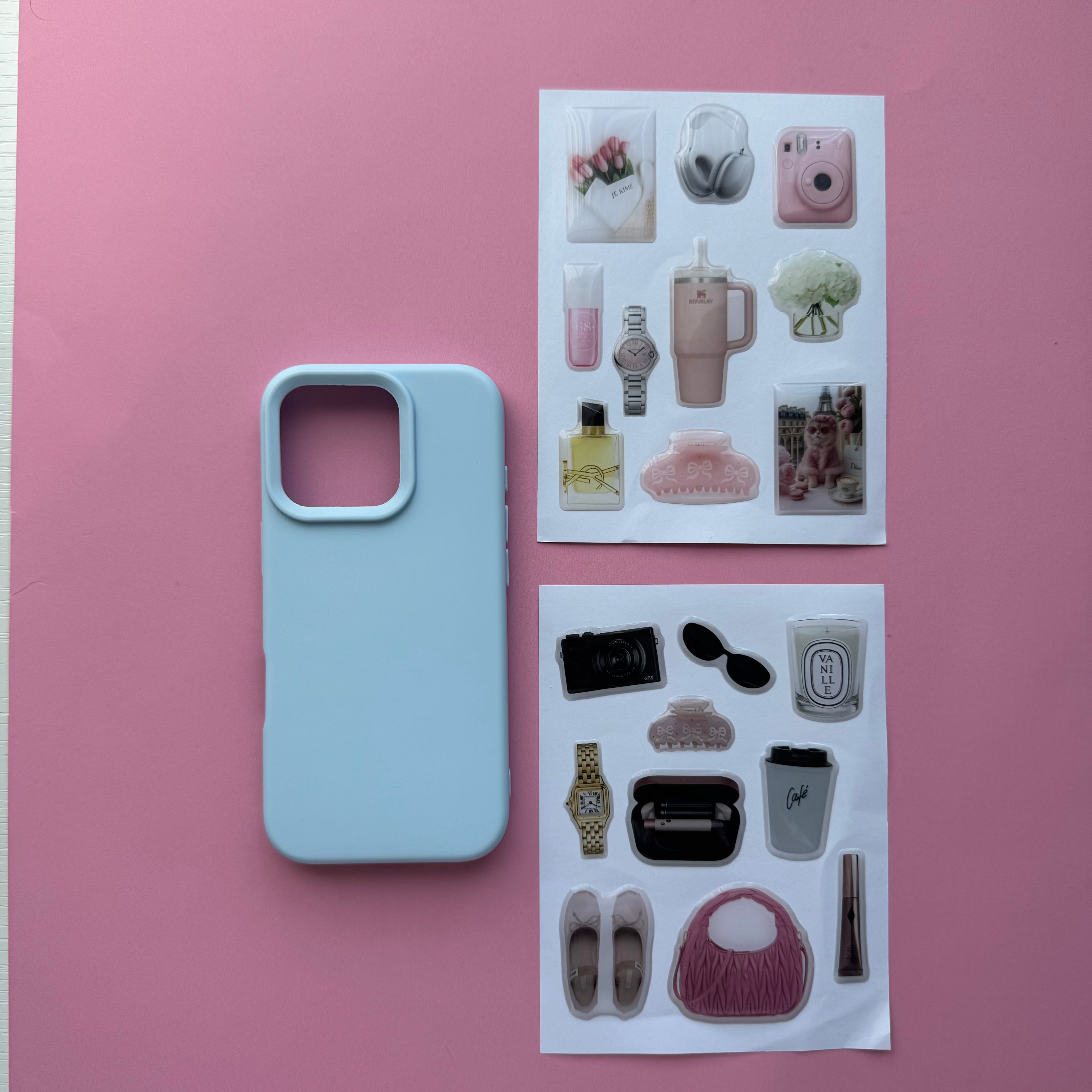 Aesthetic Sky Blue Journaling & iPhone Case Gift Set