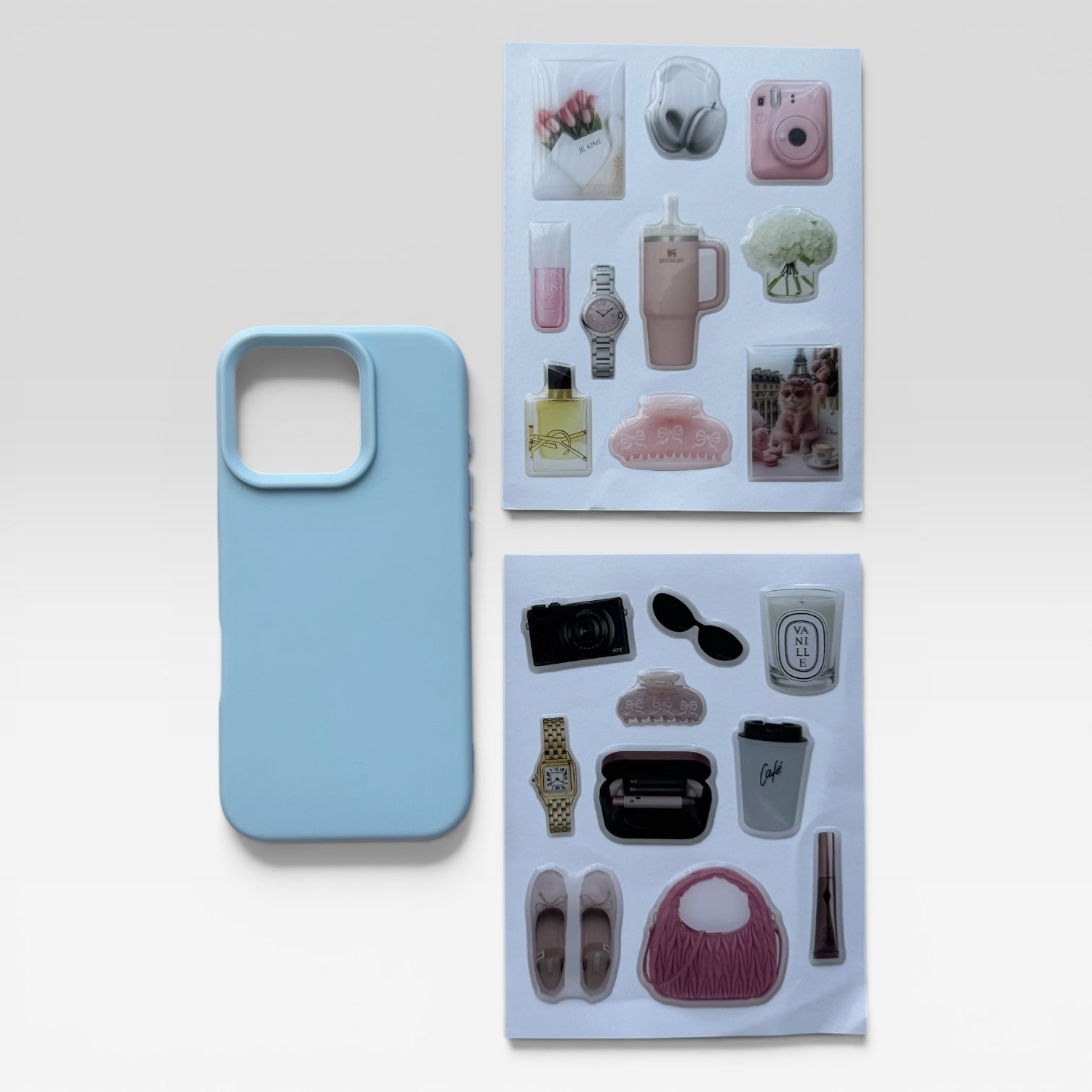 Aesthetic Sky Blue Journaling & iPhone Case Gift Set