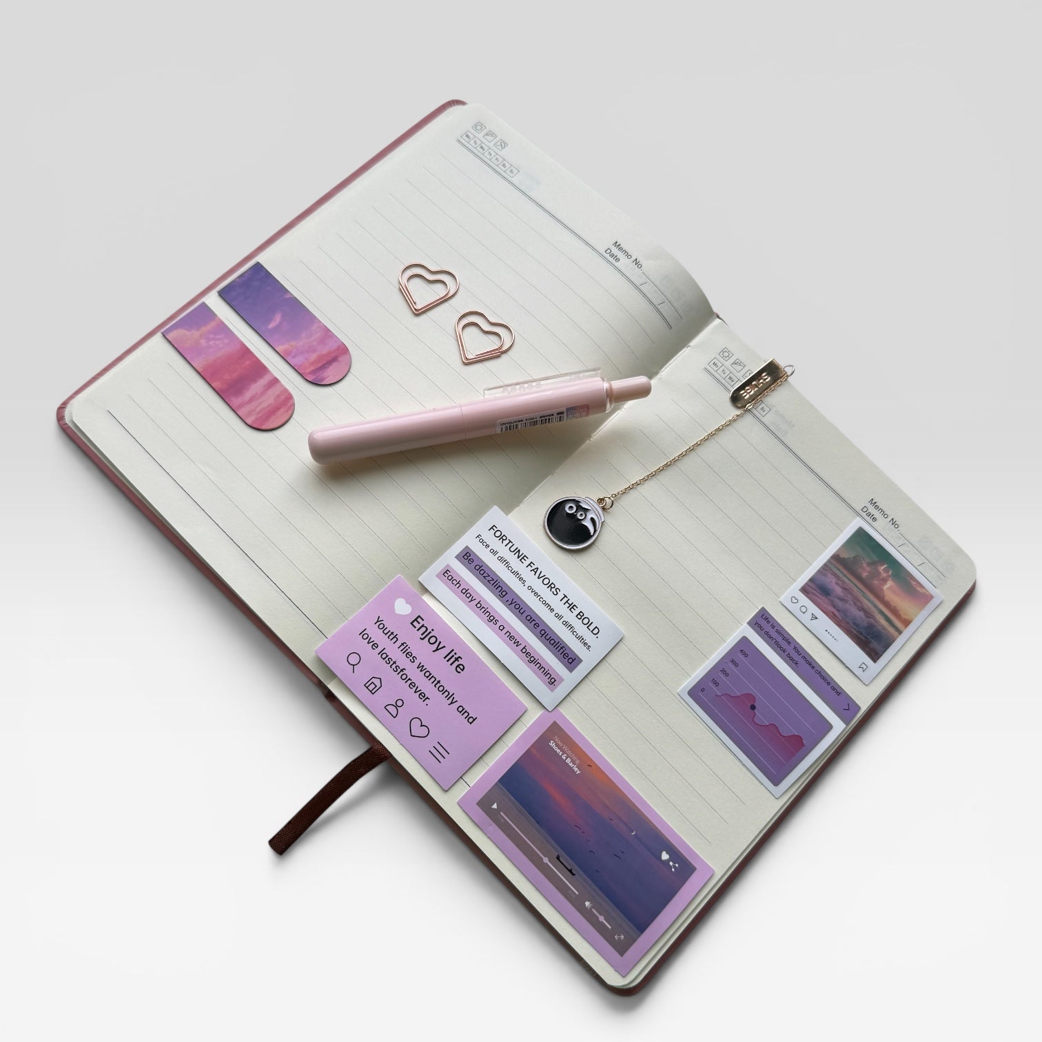 Aesthetic Blush Pink Journaling & iPhone Case Gift Set