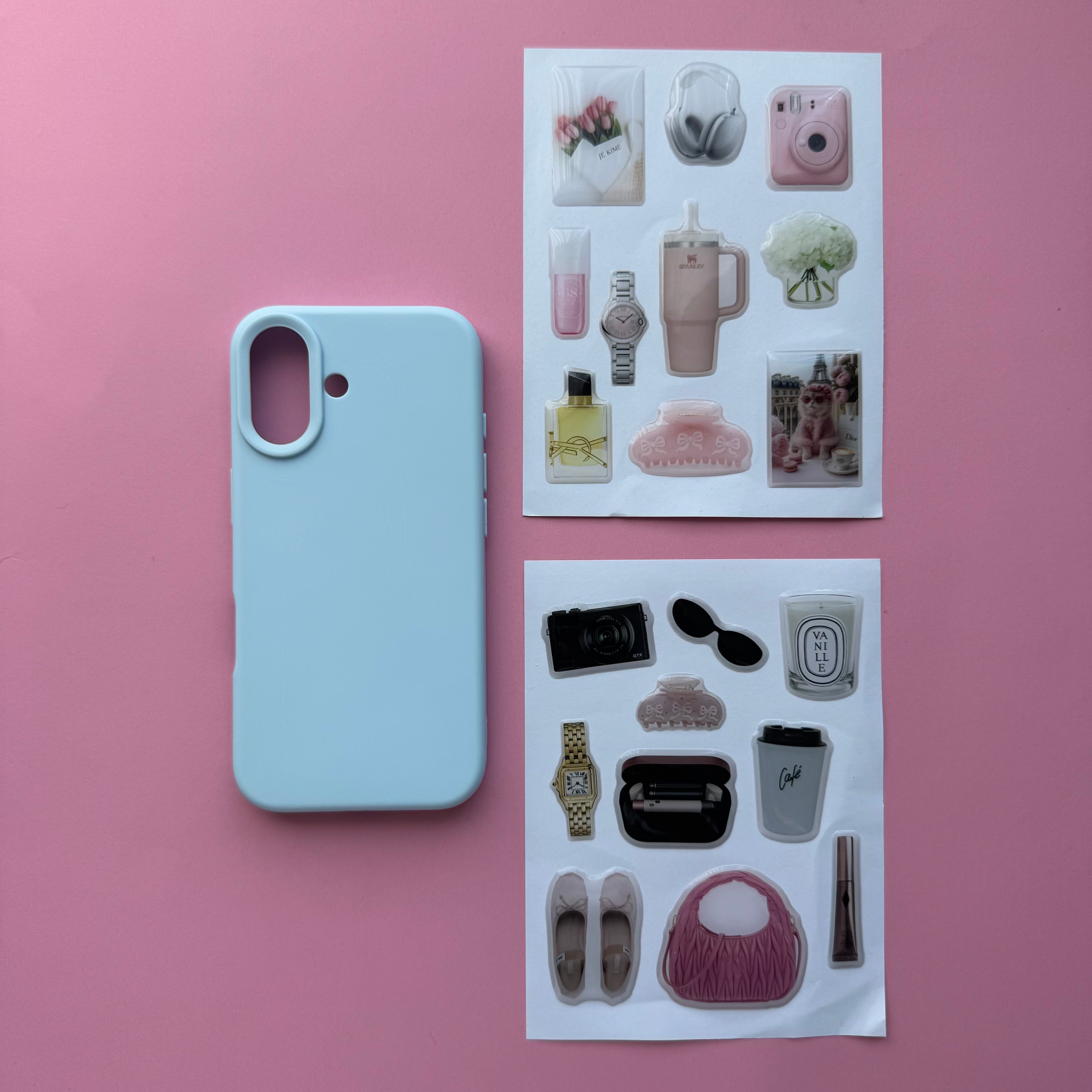 Aesthetic Sky Blue Journaling & iPhone Case Gift Set