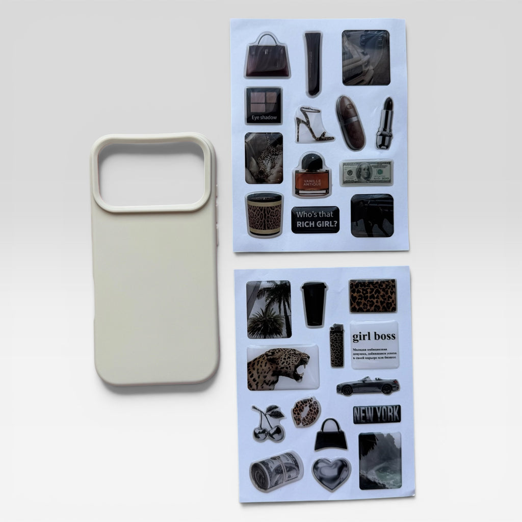 Aesthetic Creamy Beige Journaling & iPhone Case Gift Set